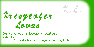 krisztofer lovas business card